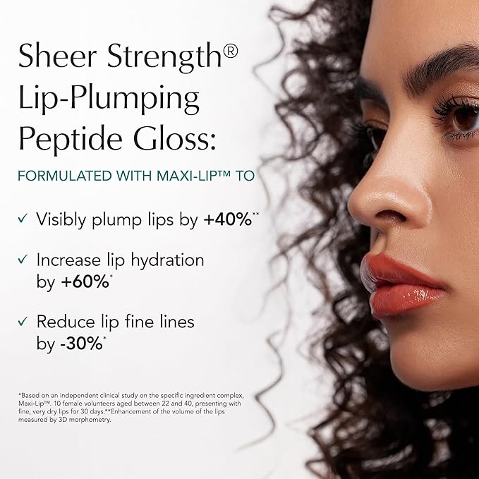 Thrive Causemetics Sheer Strength Lip Plumping Peptide Gloss, Lip Plumper with Vitamin E, Peptides, Plumps, Smooths & Hydrates Lips, High Shine, Vegan & Cruelty Free, Kaisa (Dusty Rose)