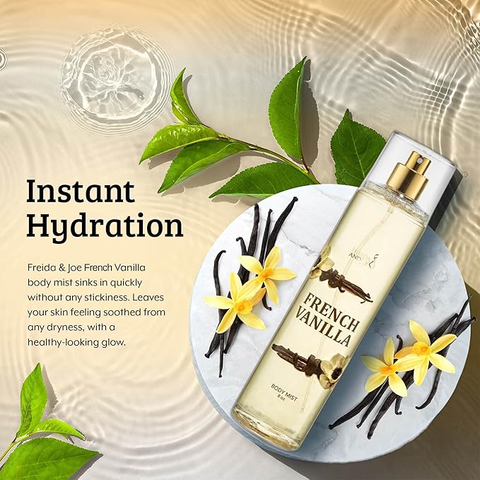 Body Spray For Women, French Vanilla spray Fragrance Body Mist, Unisex rich, comforting, & sweet aroma, 8 oz Fine Fragrance