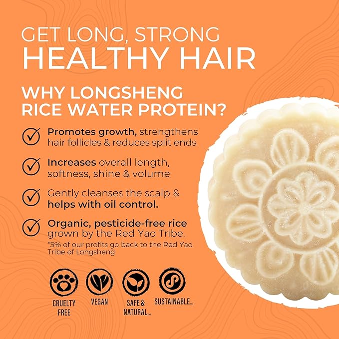 Viori Citrus Yao Shampoo and Conditioner Bar Set Made with Rice Water - Handcrafted Sulfate Free Shampoo and Conditioner