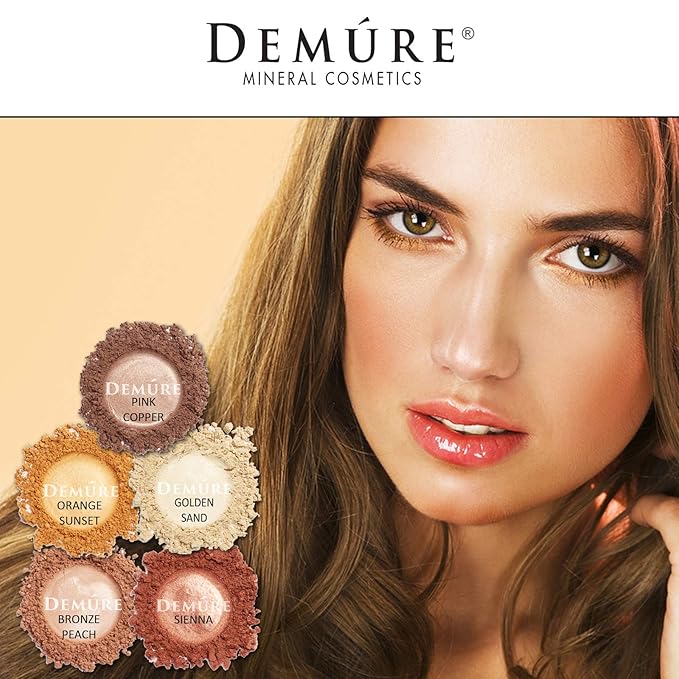 Demure Mineral Make Up (Sienna) Eye Shadow, Shimmer Eyeshadow, Loose Powder, Glitter Eyeshadow, Eye Makeup, Professional Makeup