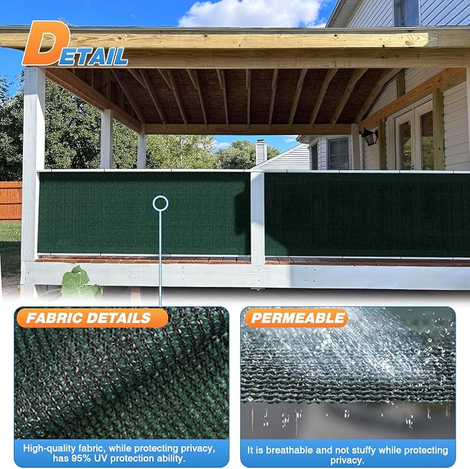 TANG Sun Shade Fabric Roll 8'x43' Shade Cloth - Image 4
