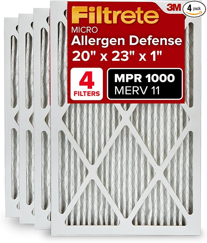 Filtrete 20x23x1 AC Furnace Air Filter, MERV 11, MPR 1000, Micro Allergen by Filtrete