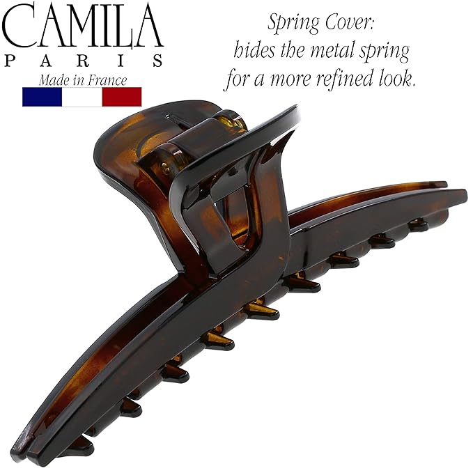 Camila Paris CP2371 French Hair Clip for Women, Narrow, Strong Hold Grip Double Teeth Girls Hair Claw Clips Jaw, Fashion Durable Styling Hair Accessories for Women, Made in France