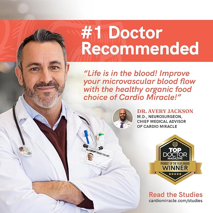 Cardio Miracle Nitric Oxide Supplement with Super Beets 90 Servings - Beet Root Powder with L-Arginine to Support Circulation, Blood Flow, Energy, Endurance, Stamina & Heart Health for Men and Women