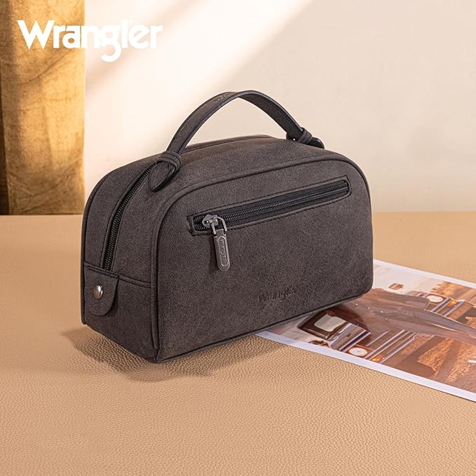Montana West Wrangler Makeup Bags for Women Leopard Print Toiletry Bag Small Travel Cosmetic Organizer for Gift