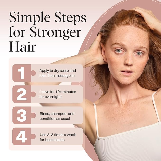 Kitsch Rosemary Oil Pre-Wash Strengthening Hair Oil with Castor, Biotin, Jojoba, Lavender Scent, 60ml