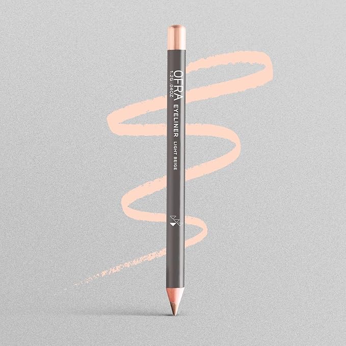 Ofra Eyeliner Pencil - Light Beige | Precision Beige for Bold, Long-Lasting Looks | Waterproof and Smudge-Proof Formula | Easy Glide Application for Intense Definition and All-Day Wear