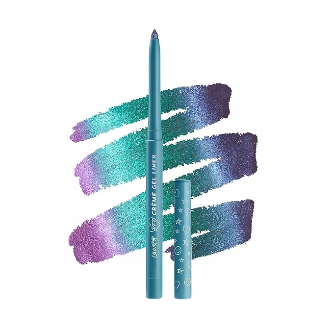 ColourPop Crème Gel Waterproof Chrome Eyeliner - 18HR Wear, Ultra-Pigmented Eyeliner Pencil with Matte & Metallic Finishes - Smudge-Proof, Vegan & Cruelty-Free - Power Trip (0.01 oz)
