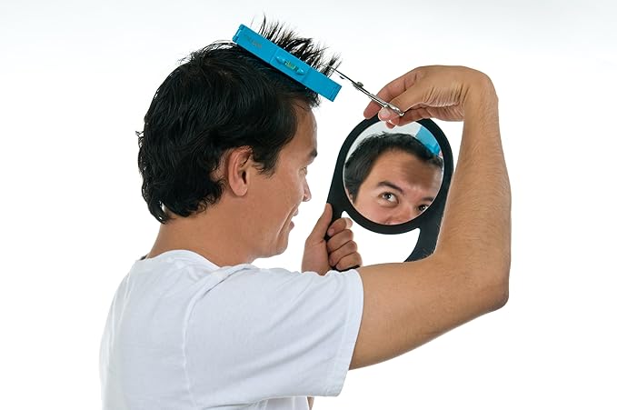 Original CreaClip Bangs & Scissors Hair Cutting Tool - As seen on Shark Tank - Fringe Bangs Trimming Hair Cutting Guide, Comb Hairstyle Tool, Layers Kids Hair Cut Hair Cutting Kit