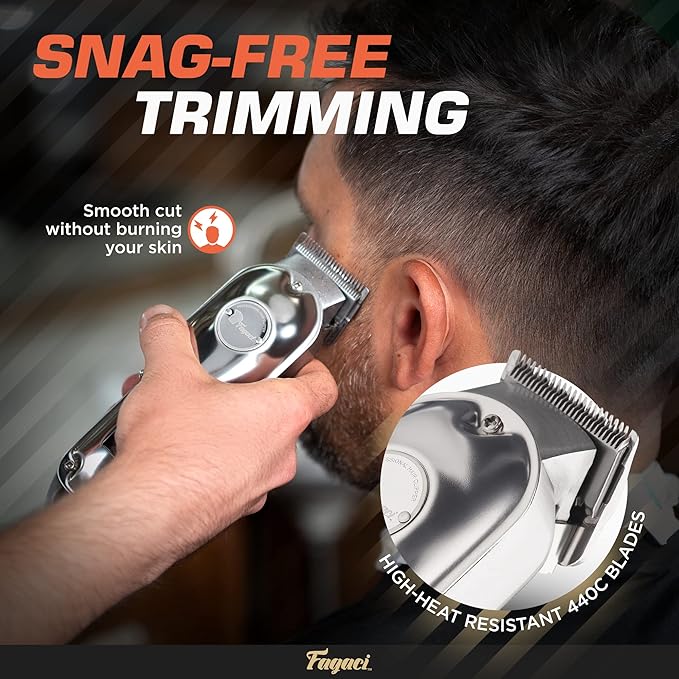 Fagaci Professional Hair Clippers with Extremely Fine Cutting, Cordless Hair Trimmer for Men & Women, Barber Clippers for Salon & Home Use