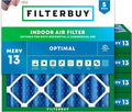 Filterbuy 13.25x13.25x4 Air Filter MERV 13 Optimal Smoke & Allergy Defense by Filterbuy