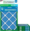 Filterbuy 20x30x1 Air Filter MERV 13 Optimal Smoke & Allergy Defense, by Filterbuy