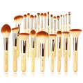 Jessup Professional Bamboo Makeup Brushes, Premium Synthetic Foundation Powder Concealer Blush Highlight Eye Blending Cosmetic Brush Set 25pcs T135