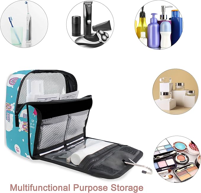 senya Hanging Travel Toiletry Bag Kit Makeup Case Cosmetics Organizer for Men Women