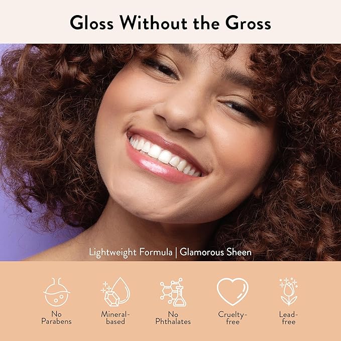 Juwel Cosmetics Luminizing Lip Gloss – Hydrating & Moisturizing for Dry Lips with Beeswax, Castor Oil & Vitamin E, Smooth Finish Tinted Lip Gloss for Women, Vegan, Tempted