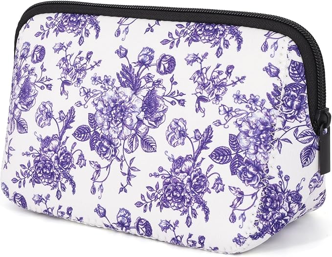 Cosmetic Bag Waterproof Neoprene Zipper Pouch Travel Portable Toiletry Makeup Bags Organizer Case for Women and Girls