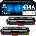 414A Black Toner Cartridge (with Chip) - Comaptible Replacement for HP 414A Black Toner Cartridge, Works with HP Color Laserjet Pro MFP M479fdw M454dw M454dn M455dn M479fdn Printer | W2020A (2 Pack)