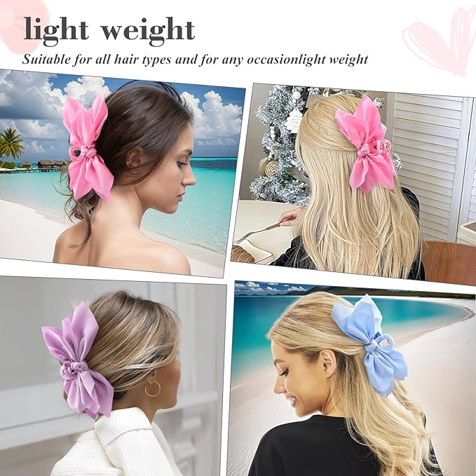 Bow Claw Clips Hair Clips Big Hair Bows for Women Butterfly Styling Large Hair Clips for Thick Hair for Girls Hair Accessories for Teen 3PC