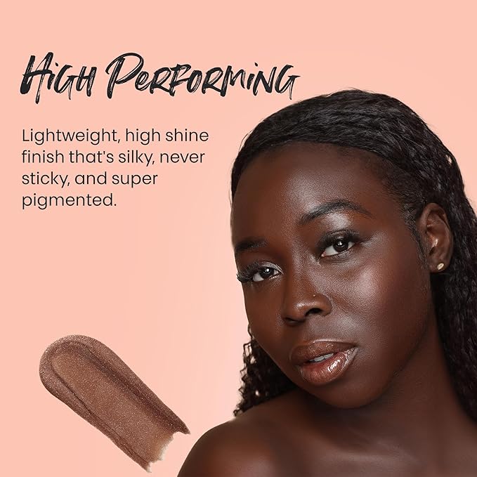 The Lip Bar - Lip Gloss, Extra (Brown Shimmer) 8-Pack - Gloss Up Sheer Finish - Smooth, Not Sticky Formula - Coconut Oil, Olive Oil, Argan Oil & Vitamin E - Vegan & Cruelty Free - .30 fl oz