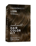 Madison Reed Radiant Hair Color Kit | 6.5NNN Brown with Warm Golden Undertones (Novara Light Brown) 100% Maximum Gray Hair Coverage for Resistant Grays | PPD-Free & Ammonia-Free | 1 Pack