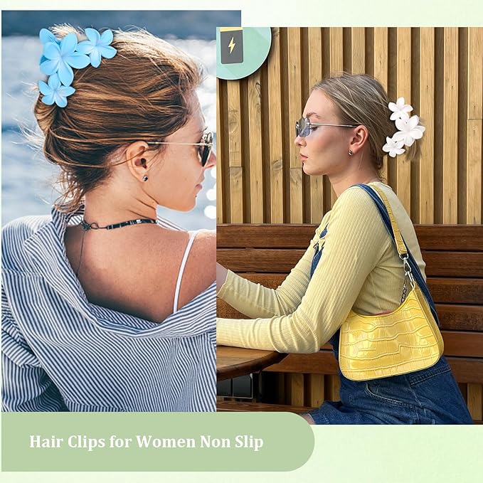 Ondder Large Matte Non-Slip Hair Clips for Thick Hair - 4 Pcs 4.5 Inch Claw Clips with Strong Hold for Women and Girls
