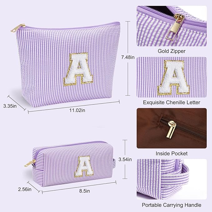 YOOLIFE Makeup Bag for Women - Personalized Makeup Pouch for Girlfriend Bridesmaid Wife | Travel Toiletry Bag for Her Mom | Skin Care Bag Birthday Gift for Sister Friend Mini Makeup Bag Sweet 16 Gifts