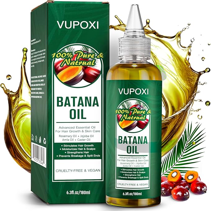 5-in-1 Batana Oil for Hair Growth | Liquid Blend with Rosemary, Amla, Castor, Jojoba Seed - 180mL (6.3 fl.oz)