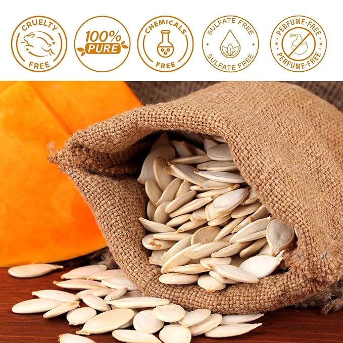 2 Pack Pumpkin Seed Oil, Pumpkin Seed Oil for Hair Growth, Pure Cold Pressed Pumpkin Seed Oil for Dry Damaged Hair Growth, Hydrating, Scalp Moisturizer, Nourishment