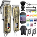 Karrte® Professional Hair Clippers for Men Hair Trimmer Barber Clippers Set Beard Trimmer Cordless Hair Cutting Grooming Haircut Kit with T-Blade Zero Gapped Rechargeable Adjustable LED Display