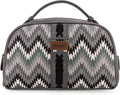 Montana West Wrangler Makeup Bag for Women Small Cosmetic Toiletry Bags Western Make Up Pouch Durable Cute Travel Purse, Grey