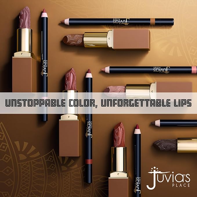Juvia's Place Long Wear Lip Pencil – Snapped – Waterproof & Kiss-proof, Long Lasting Lip Liner, Smooth Makeup Application - Soft Matte Finish Base for Lipstick - 13 Hours of Wear for Everyday Use