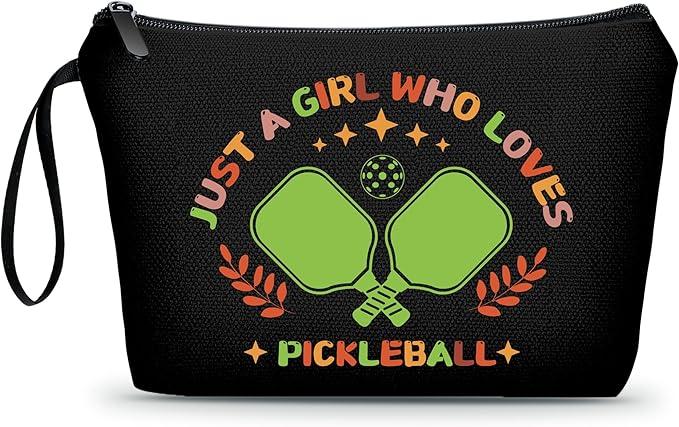 Pickleball Gifts,Gifts for Teen Girls,Pickleball Accessories Women,Gifts for Pickleball Lovers,Pickleball Cosmetic Travel Make Up Bag,Pickleball Accessories