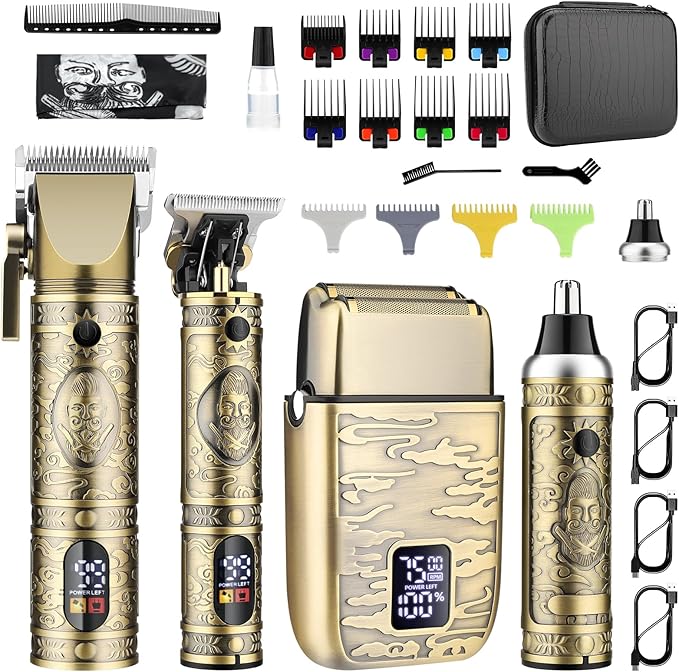 GSKY Hair Clippers for Men Professional, Beard Trimmer Kits & Sets, Cordless Mens Hair Trimmer