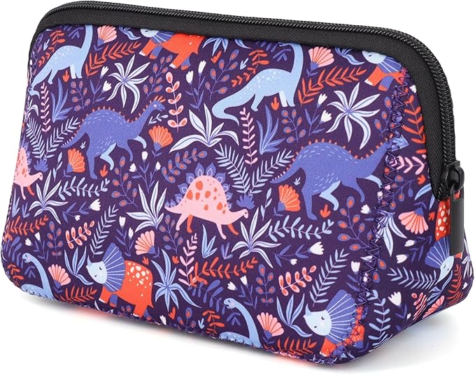 Cosmetic Bag Waterproof Neoprene Zipper Pouch Travel Portable Toiletry Makeup Bags Organizer Case for Women and Girls