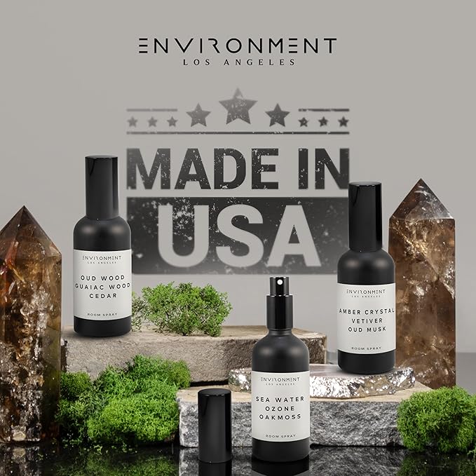 ENVIRONMENT Inspired by Designer Perfume LHomme Room Spray, 100ml Air Freshener (Petitgrain | Carnation | White Cedar) Home Fragrance Accessories, Room Perfume, Room Deodorizer, Vegan & Cruelty-Free