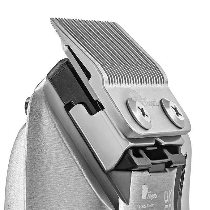Fagaci Fusion Clipper Ceramic Taper Blade Silver 5X Longer Sharpness