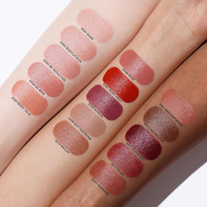 Oulac Color Rich Satin Lipstick Set For Women Red Burgundy Lipsticks High Impact Lipcolor Tinted Lip Balm, Nourishing, Satin Finish, Moisturizing Creamy Formula, Vegan Gluten Free (11+14+15)