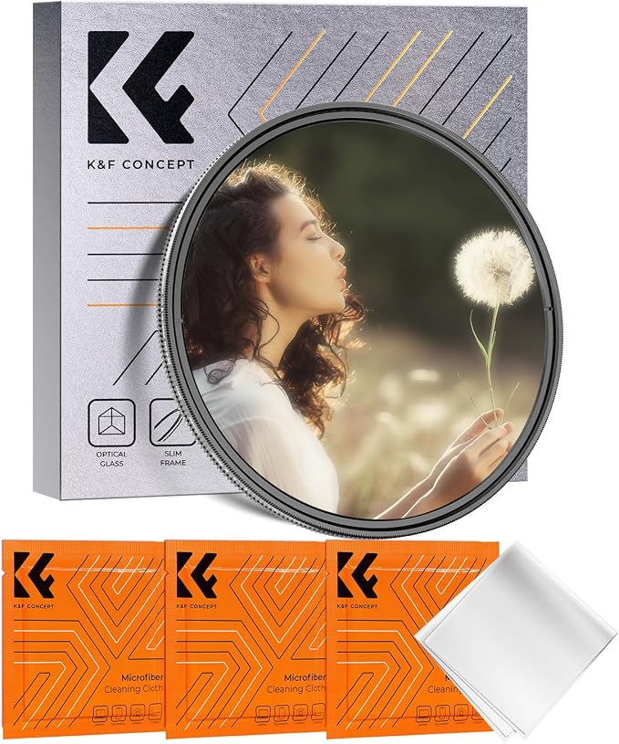 K&F CONCEPT 72mm Black Diffusion Mist 1/4 & Variable ND2-32 in-1 Filter by KFCONCEPT