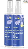 ASUTRA Magnesium Oil Spray, 4 fl oz (Pack of 2)- Topical Magnesium, Rapid Absorption, Pure, Odorless and Non-Greasy, Magnesium Derived from Zechstein Seabed