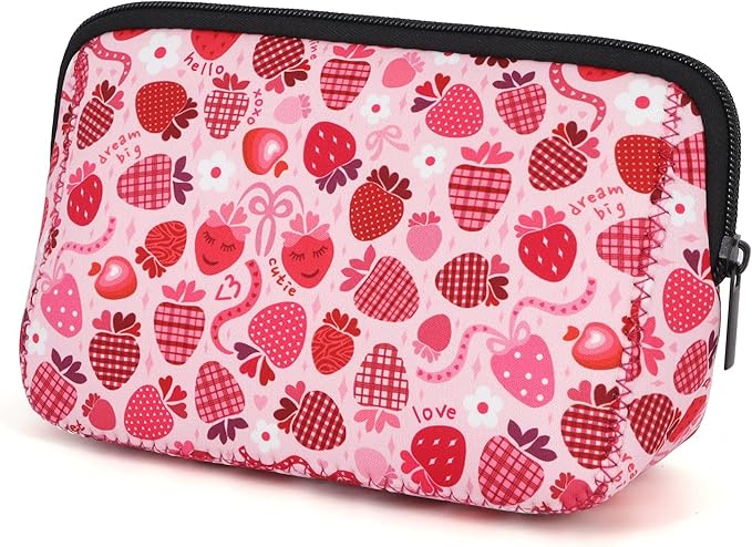 Cosmetic Bag Waterproof Neoprene Zipper Pouch Travel Portable Toiletry Makeup Bags Organizer Case for Women and Girls