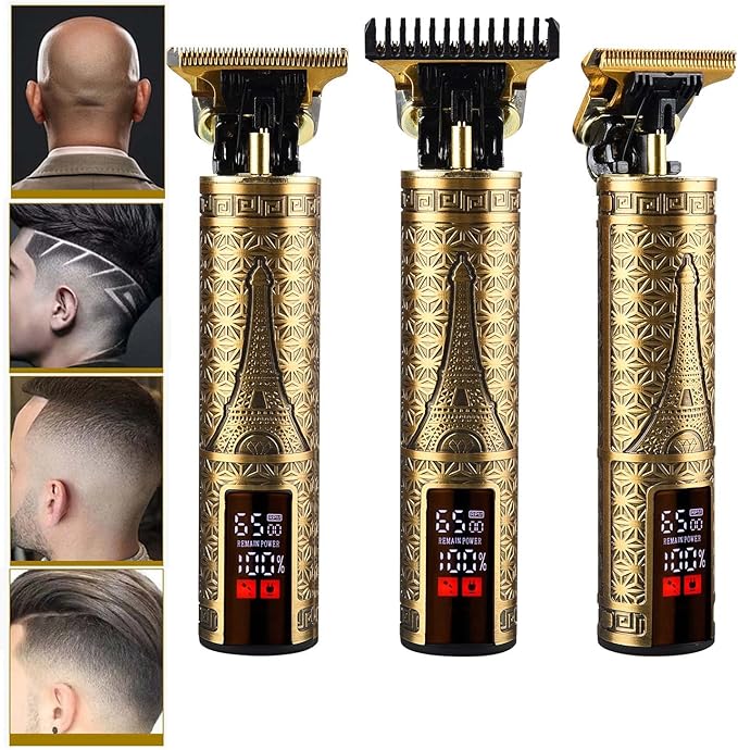 Hair Clippers for Mens Zero Gapped Cordless Hair Trimmer T-Blade Trimmer Professional Haircut & Grooming Kit Rechargeable Edgers Clippers Hair Trimmer Shaver Cutting Kit with LCD Display (Led-Tower)