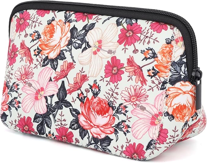 Cosmetic Bag Waterproof Neoprene Zipper Pouch Travel Portable Toiletry Makeup Bags Organizer Case for Women and Girls