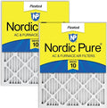 Nordic Pure 14x25x1 Pleated MERV 10 Air Filters 2 Pack by NordicPure
