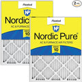 Nordic Pure 18x25x1 Pleated MERV 10 Air Filters 2 Pack by NordicPure