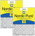 Nordic Pure 20x30x1 Pleated MERV 10 Air Filters 2 Pack by NordicPure