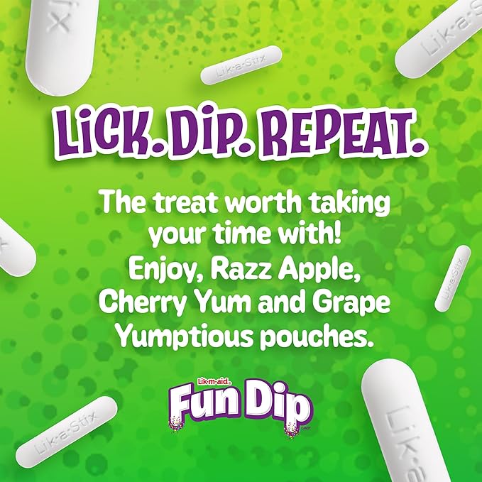 Wonka Fun Dip, Assorted Flavor Party Pack, 0.43 Ounce Packets (48 Count)