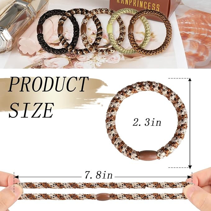 20Pcs Hair Ties For Thick Hair, Strong Stretchy Hair Bands For Women Girls, No Slip Braided Hair Ties No Damage, Ponytail Holders-Exceptionally Secure with Gentle Hold (Set 2)