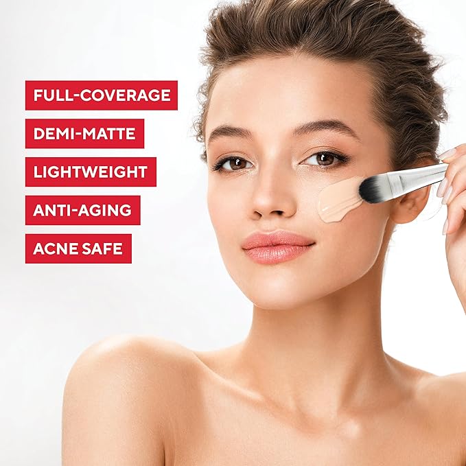 MIRABELLA - Invincible for All HD Liquid Foundation, Moisturizing Face Products for All Skin Types, Full-Coverage Lightweight Foundation Makeup, Moisturizing & Hydrating Beauty Care, Medium M140
