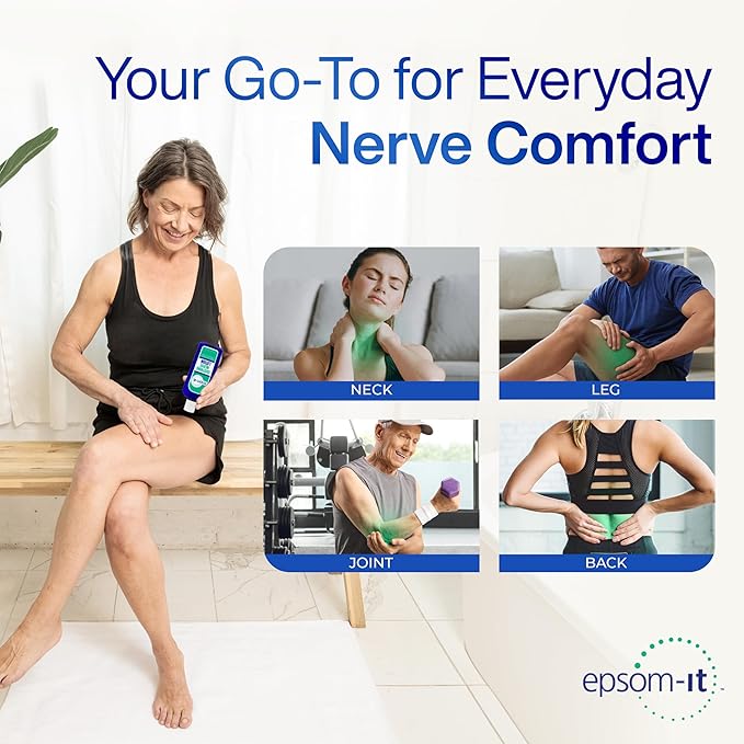 Epsom-It Soothing Nerve Lotion - Epsom Salt Magnesium Lotion, Topical Magnesium Cream with Capsaicin & Arnica to Provide Comfort for Legs, Knee and Feet, 8.0 oz.