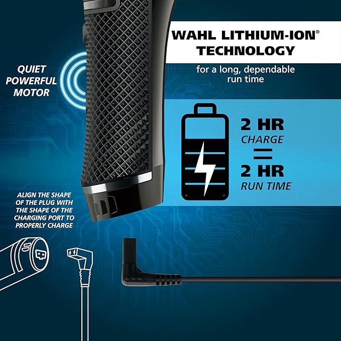 Wahl USA Pro Series High Visibility Skeleton Style Trimmer, Lithium-Ion Cordless USB Rechargeable All in One Shaving & Close Cutting Beard Trimmer for Men with Near Zero Gap Blade – 3026018
